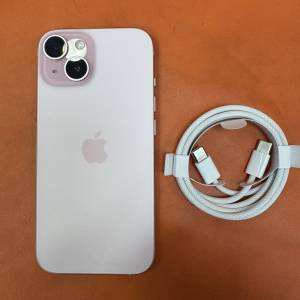 99%New iPhone 15 512GB 粉紅色 香港行貨 電池90% 有配件 自用首選超值