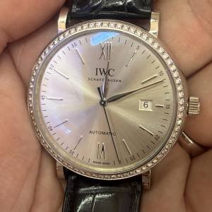 IWC 18k白金 鑽石圈 $58888