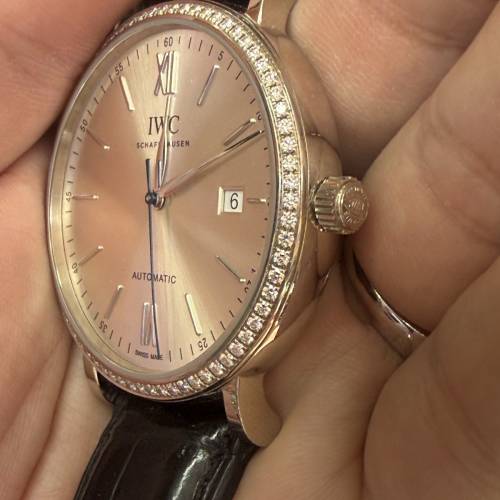 IWC 18k白金 鑽石圈 $58888