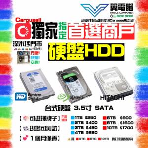 硬盤 3.5" HDD 💾 10TB 8TB 6TB 4TB 3TB 2TB 1TB / SATA / ｜✨一個月保養｜👍🏼現...