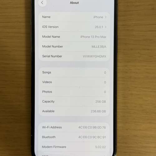 Apple iPhone 13 Pro Max 256GB 天峰藍色 (Sierra Blue)
