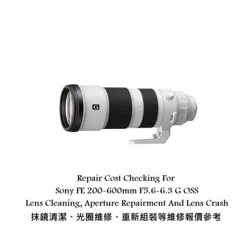 Repair Cost Checking For Sony FE 200-600mm F5.6-6.3 G OSS Lens Cleaning