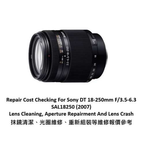 Repair Cost Checking For Sony DT 18-250mm F/3.5-6.3 SAL18250 (2007) Lens Clean