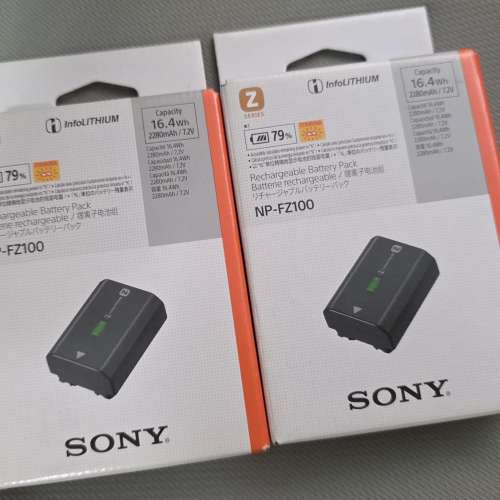 (全新）Sony NP-FZ100 電池
