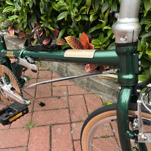 復古 DAHON HAC003 D10 10速 鉻鉬鋼車架 折叠車 送水架前後蛙燈叮叮