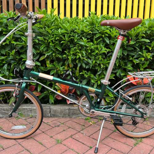 復古 DAHON HAC003 D10 10速 鉻鉬鋼車架 折叠車 送水架前後蛙燈叮叮