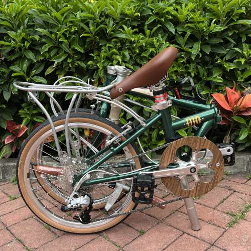 復古 DAHON HAC003 D10 10速 鉻鉬鋼車架 折叠車 送水架前後蛙燈叮叮
