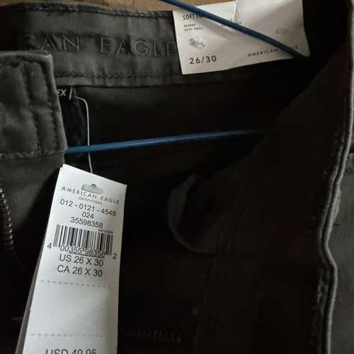 American Eagle 窄管/窄腳長褲 26/30 AE Flex Soft Twill Skinny Pant