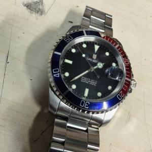 Sandoz pepsi  gmt 百事圖 石英 潛水錶  大裝