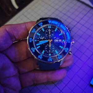 特價💙已停產 IWC Aquatimer 漂亮海洋籃面計時潛水錶 ，型號：376711，＜單表一隻＞...