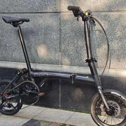 黑色 2026 新款 JAVA NEO 3速 桶軸碟剎 14吋 鋁合金折叠車 （ 三折叠小布 國布 ） ...