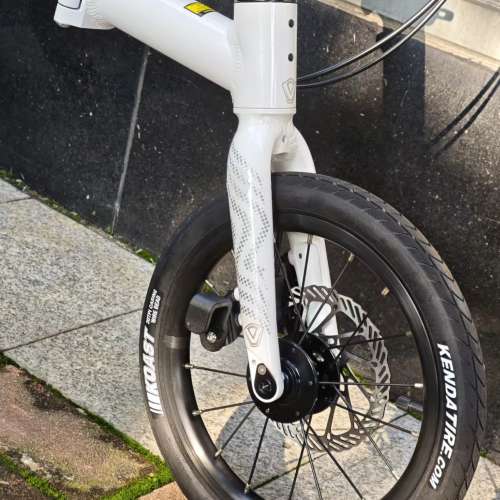 白色 新款 JAVA NEO 3速 桶軸碟剎 14吋 鋁合金折叠車 （ 三折叠小布 國布 ） 送前後...