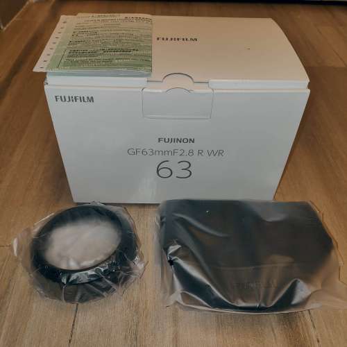 Fujifilm GF63 mm F2.8 R WR （淨全新包裝盒+全新Fujifilm鏡袋+全新連遮光罩Hood+有...