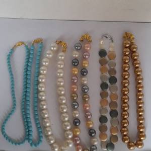 一手六條貝珠shell pearl頸鏈.16/18吋，清貨價共售六百元單條二百元。no.16.5.26