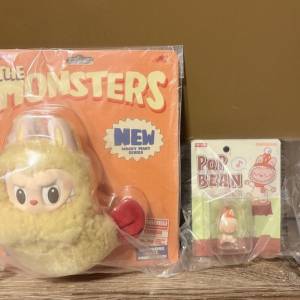 一套兩件LUBUBU POP MART炸蝦耳機包 THE MONSTERS怪味便利店系列 （香港專門店買有...