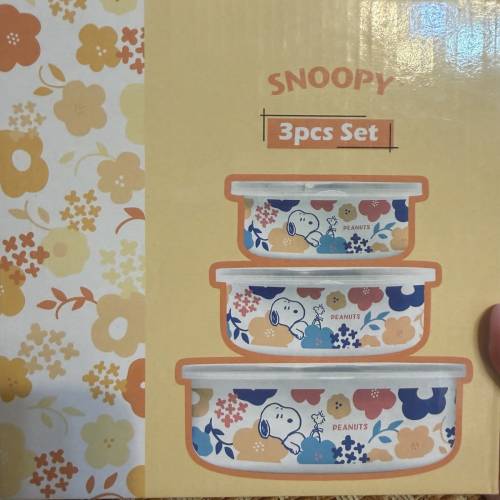snoopy 保鮮盒(三個裝)
