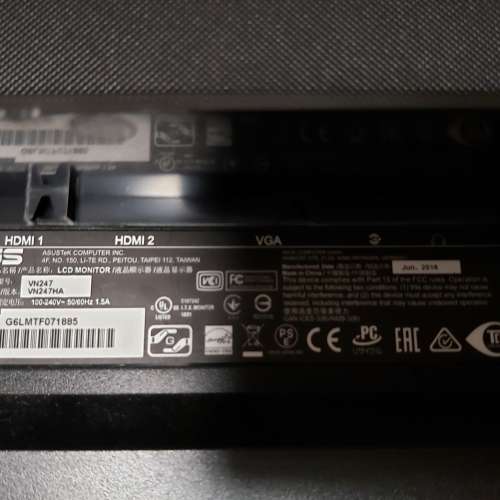 ASUS VN247HA  顯示器有內置喇叭