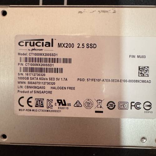 Crucial MX200 1000GB 1TB 2.5" SSD
