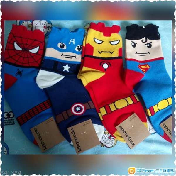 5對 韓國 優質 Marvell 美國英雄棉襪 全新 Size : 23&mdash;25cm