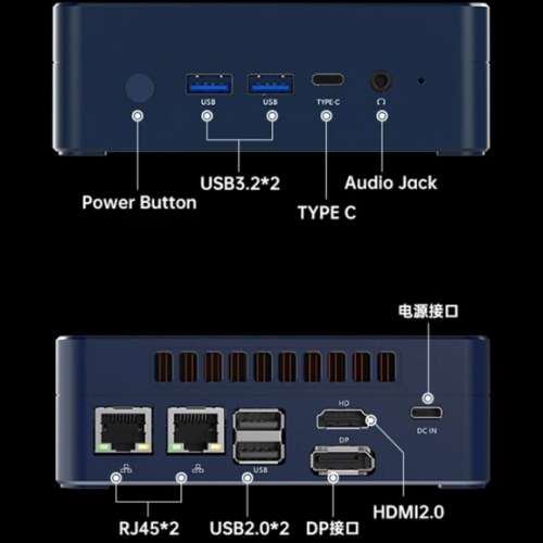 MOREFINE 摩方M9S 迷你電腦 MiniPC N305/16G DDR5/512G 双網口2.5G RJ45低耗電唔會...