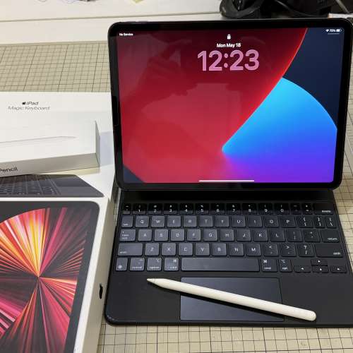 【極新淨】全套有盒 iPad Pro 11吋 (第3代 M1) 256GB 5G版 + Apple Pencil 2 + Mag...