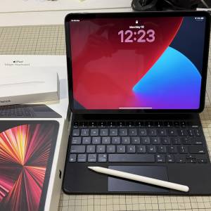 【極新淨】全套有盒 iPad Pro 11吋 (第3代 M1) 256GB 5G版 + Apple Pencil 2 + Mag...