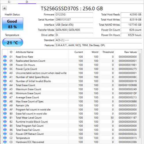 Transcend SSD 370S 256G