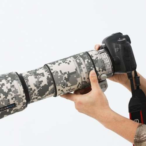 Camouflage Coat For Canon EF 100-400mm F4.5-5.6 L IS II USM 防水炮衣 - Gray Camo