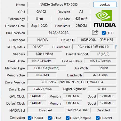 Galax RTX 3080