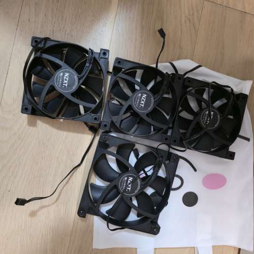 Nzxt 黑風扇 F120Qx3隻 F140Qx1隻