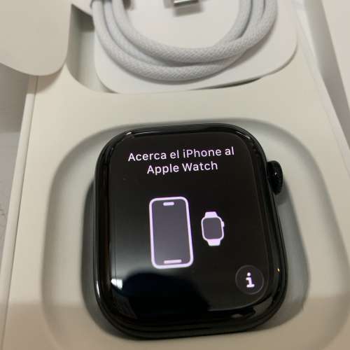 Apple Watch Series 11 GPS 42mm Jet Black Aluminium MEQU4 M/L Black Sport Band...