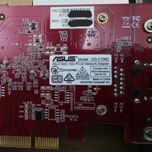 ASUS XG-C100C 10-Gigabit PCI-E Network Adapter (XG-C100C)