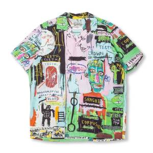Wacko Maria 與 Jean-Michel Basquiat 聯名的塗鴉印花短袖夏威夷襯衫