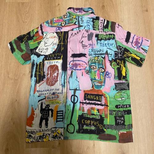Wacko Maria 與 Jean-Michel Basquiat 聯名的塗鴉印花短袖夏威夷襯衫
