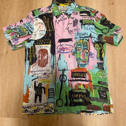 Wacko Maria 與 Jean-Michel Basquiat 聯名的塗鴉印花短袖夏威夷襯衫