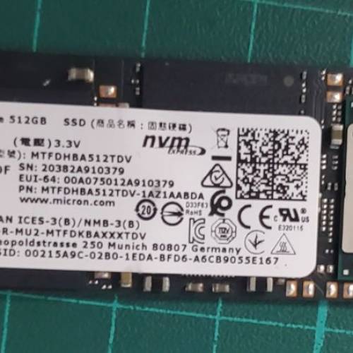micron 512gb ssd nvme m.2.