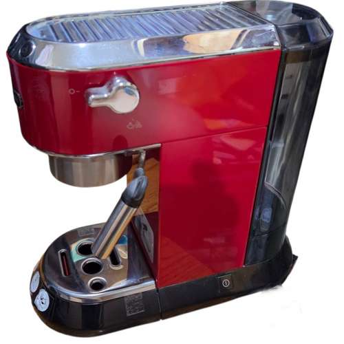 欠配件Delonghi 紅色半自動咖啡機 祇有主機加水箱加接水盤