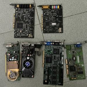Creative 音效卡 (2張) + 多款顯示卡 (4張) + 共(6張) (現當零件) 清屋出售 HK$100.00