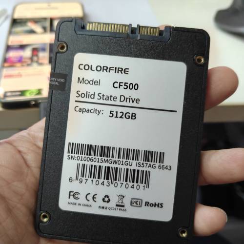 七彩虹 COLORFIRE CF500 512GB  SATA SSD/