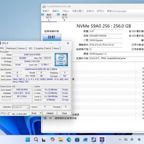 Dell Optiplex 3050 SFF,i5 6500,8G ram,256G SSD,500G HD,WIFI,BT,Win11