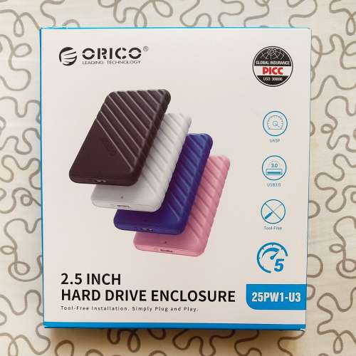 全新 新款 Orico USB3.0 硬碟盒 (適合 2.5" SATA SSD/硬碟)