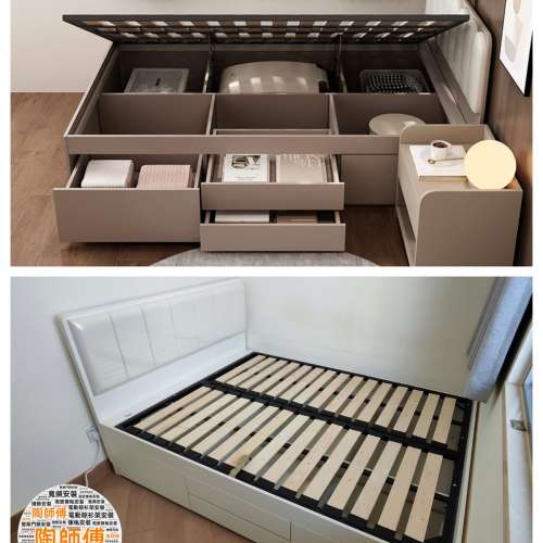 【香港上門安裝傢俬】全友家居新款奶油風多功能玻璃島台餐桌一體家用輕奢可伸縮吧台