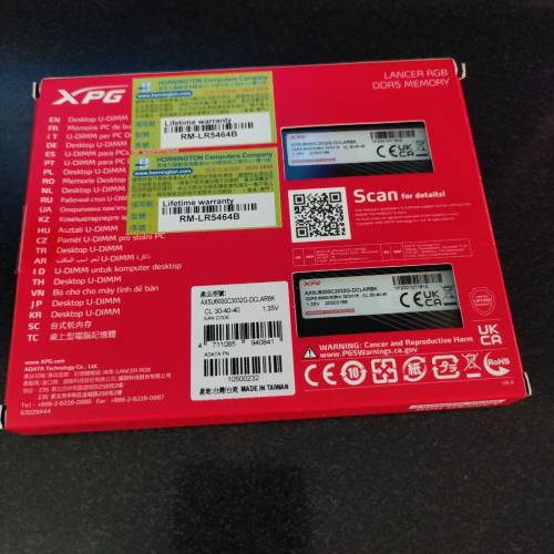 Adata XPG Lancer RGB 64GB 6000Mhz Cl30 32gb x2 Ram