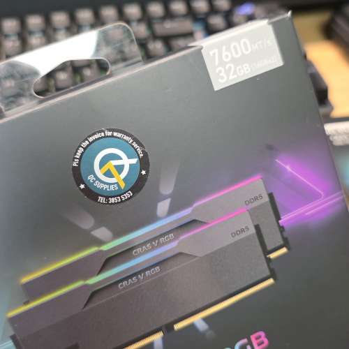 Klevv CRAS V RGB DDR5  32GB (16GB x 2) 7600MHz CL36