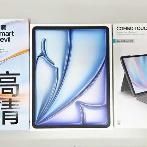 iPad Air 13吋(M3) 1TB 5G版, Logitech Combo Touch 鍵盤保護套