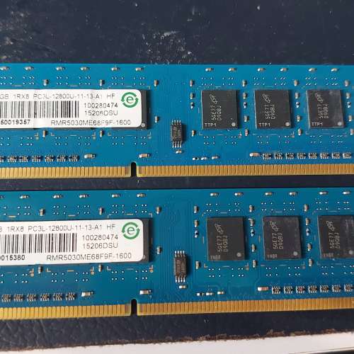 One pair of Ramaxel DDR3L 1600MHz  PC3L-12800 4GB RAM 一對 4GB 共 : 8GB