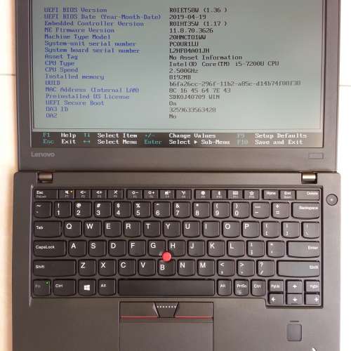 Lenovo ThinkPad X270/12.5&rdquo;LED/i5-6300U 2.40GHz/8GB DDR4 RAM/240GB SSD/90%New NB