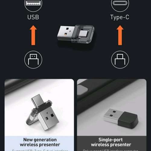 Baseus 2-In-1 (Dual Interface USB-C or USB-A) Presenter