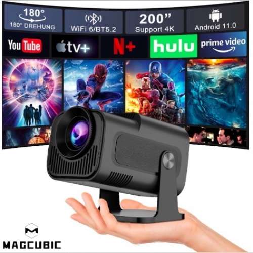 MagCubic 4K HY320 Mini Projector , "Auto Keystone correction"
