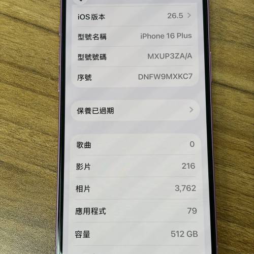 絕版 港版16 plus 512gb 電90